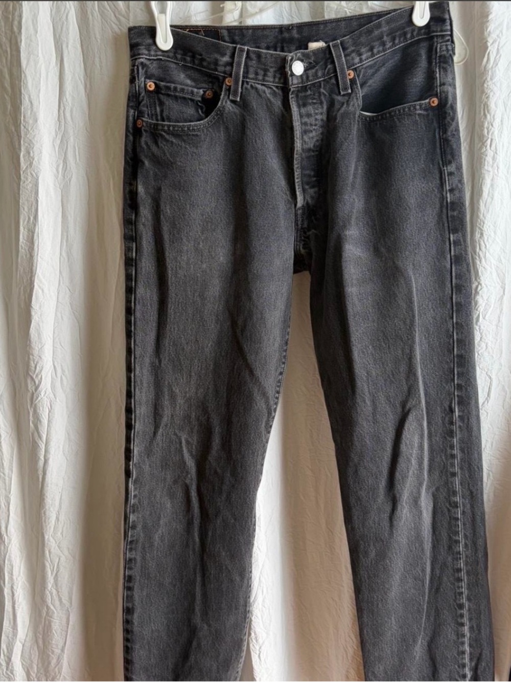 Levi's faded black 501s